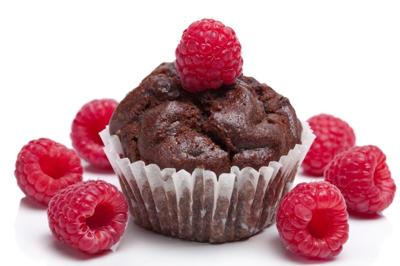 Muffiny s malinami a čokoládou