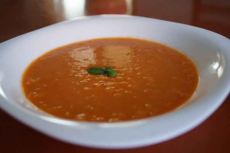 Rajská polévka s dlouhozrnnou rýží
